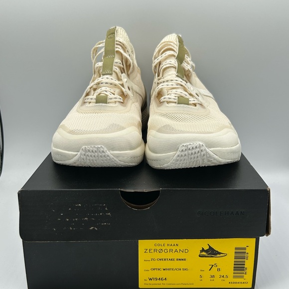 Cole Haan Cream Sneakers with smooth Sole and Textured Design - Picture 7 of 9